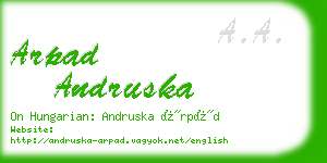 arpad andruska business card